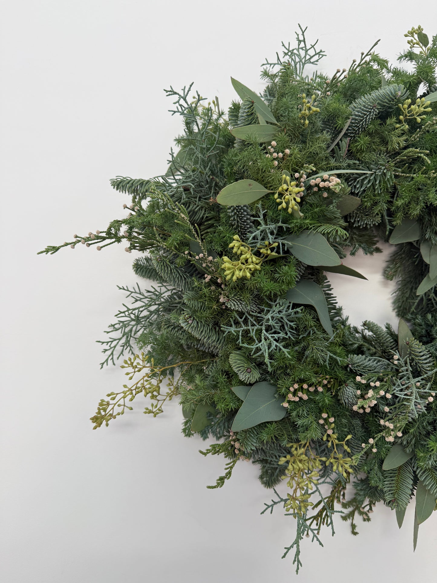 モミ使用 シンプルクリスマスリース